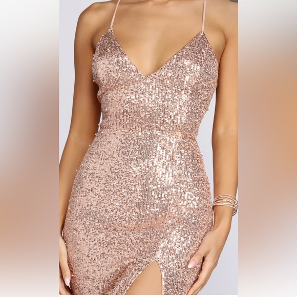 Cara Formal Sequin And Pearl Dress - Picture 3 of 8